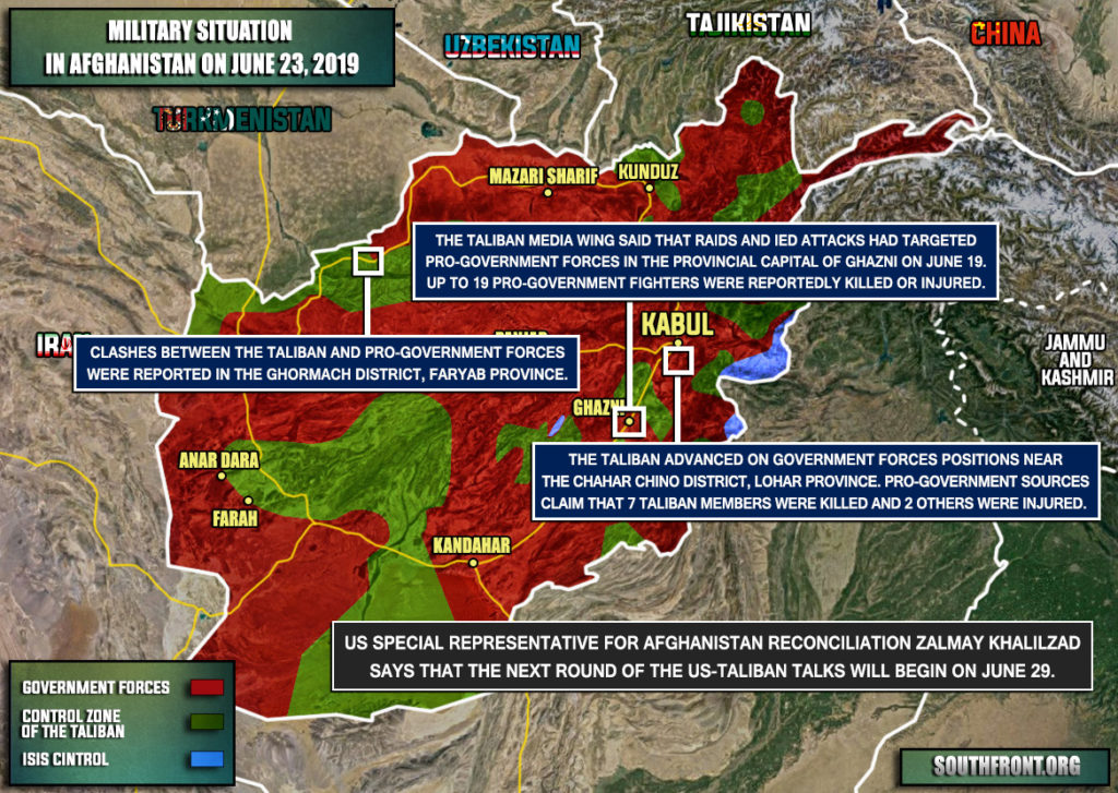 Military Situation In Afghanistan On June 23, 2019 (Map Update)