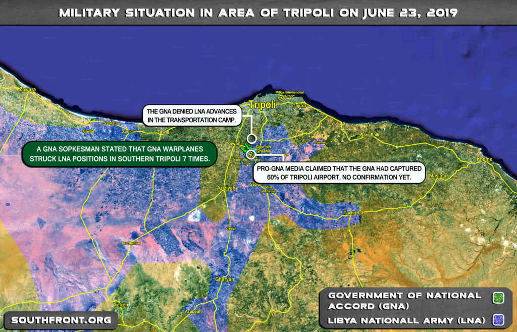 Map Update: Military Situation In Libya's Tripoli On June 23, 2019