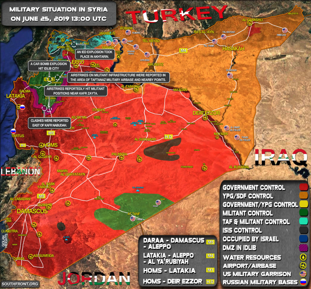 Military Situation In Syria On June 25, 2019 (Map Update)