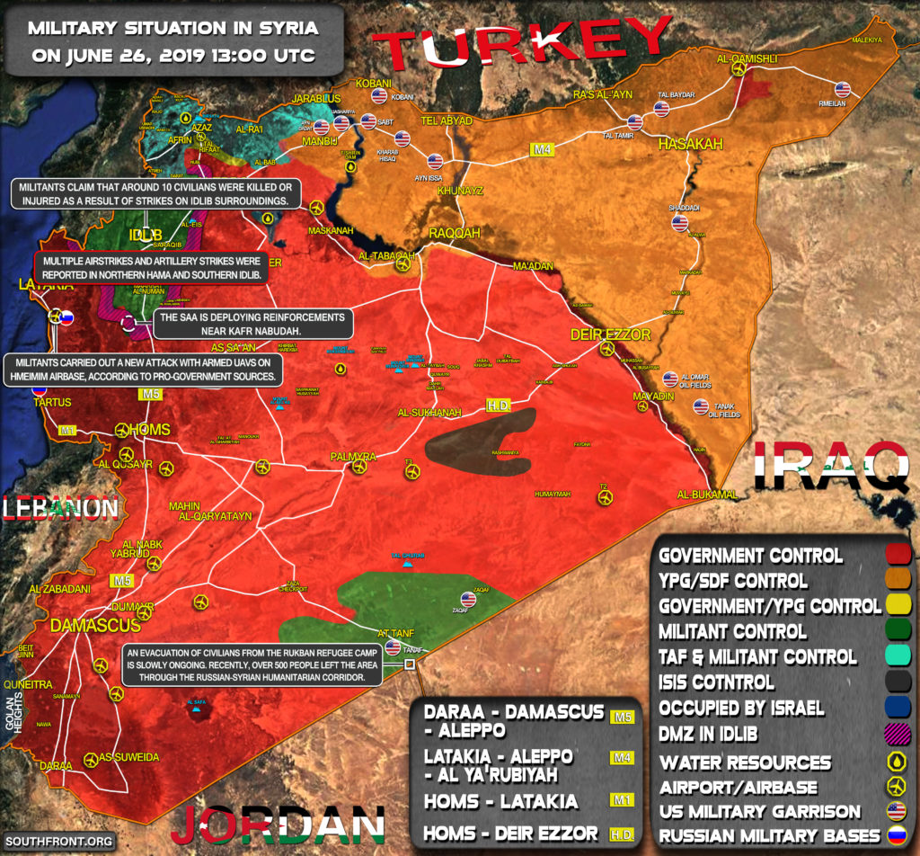 Military Situation In Syria On June 26, 2019 (Map Update)