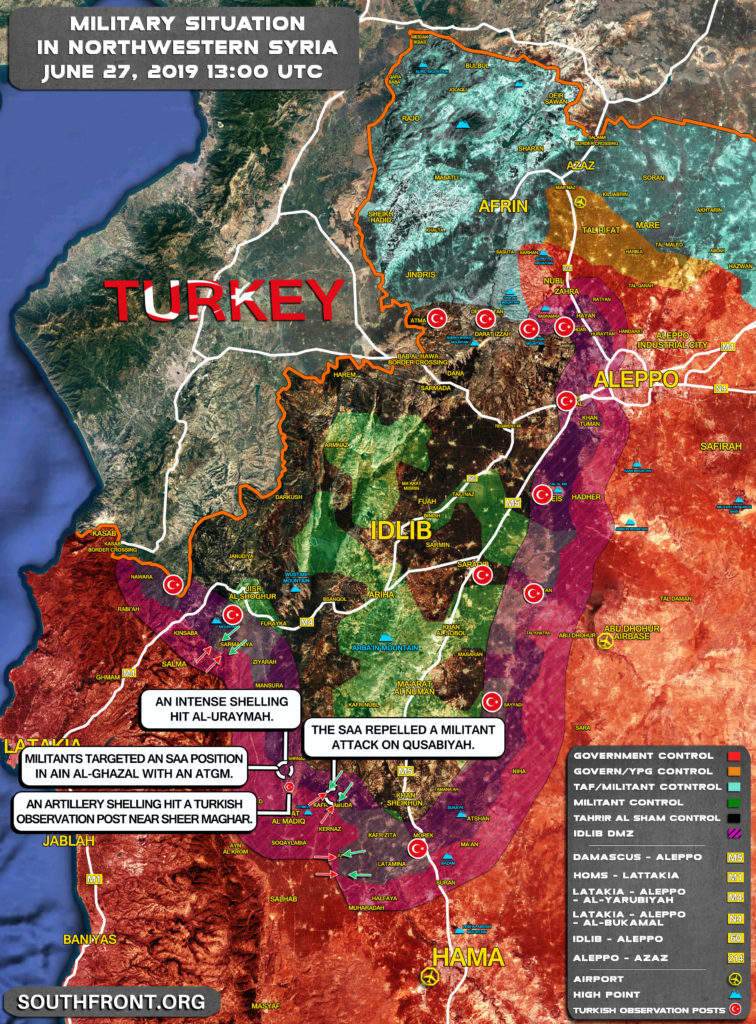 Militants Attack Syrian Army Positions Near Qusabiyah In Northern Hama (Map Update)