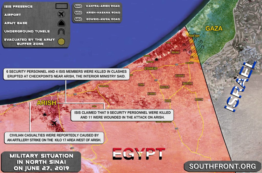 Map Update: Security Situation Is Deteriorating In Arish Area Of Egypt's North Sinai