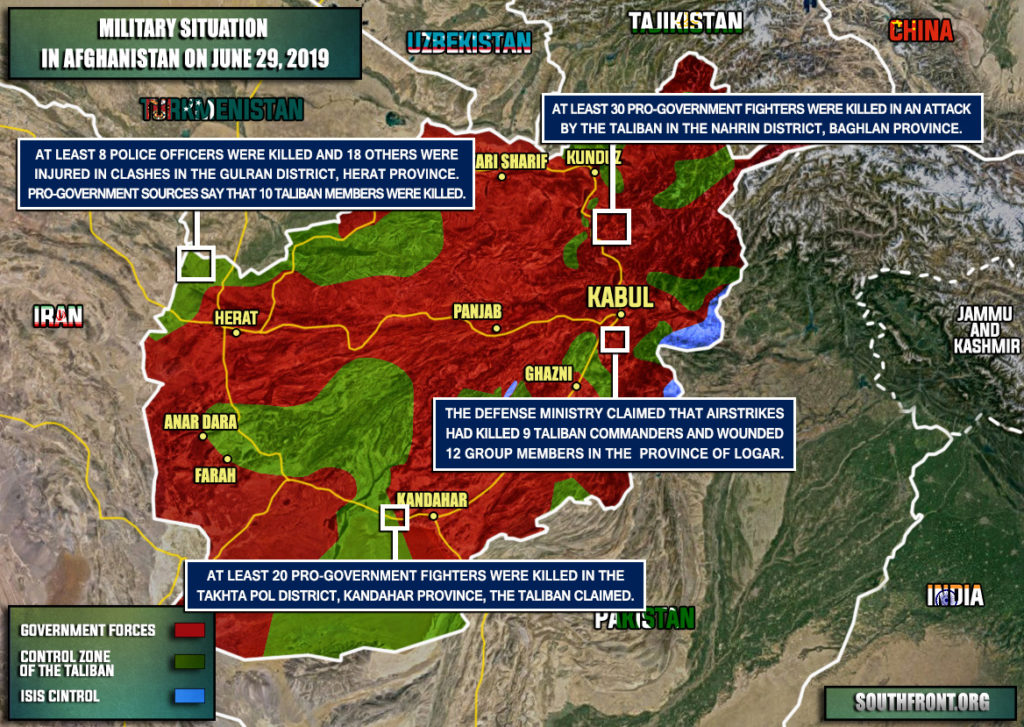 Military Situation In Afghanistan On June 29, 2019 (Map Update)