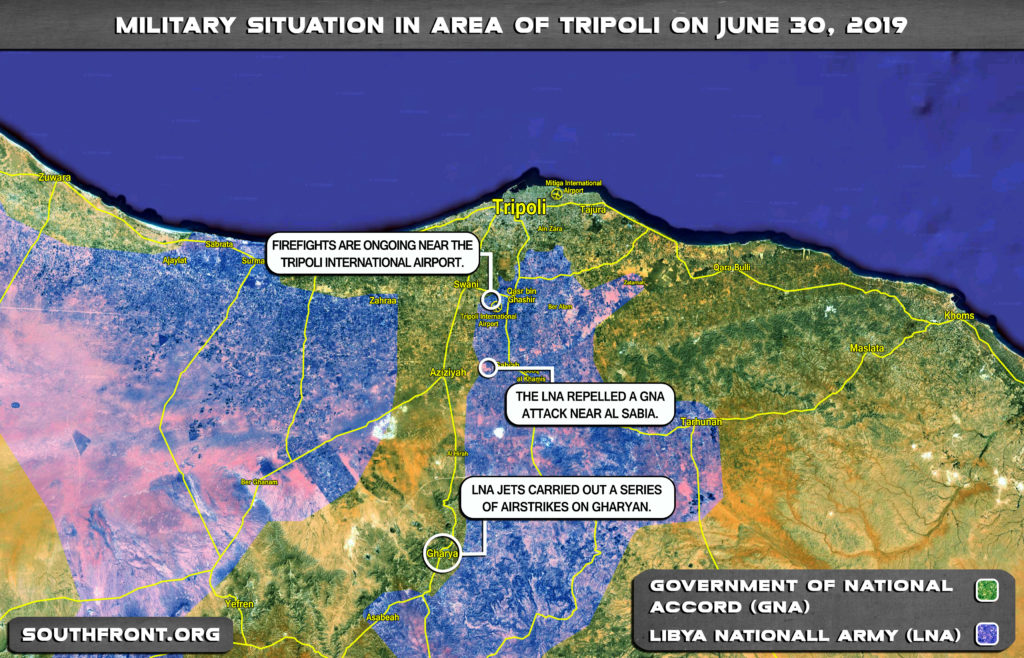 Turkish-backed Government Of National Accord Repelling LNA Attacks On Gharyan (Map)