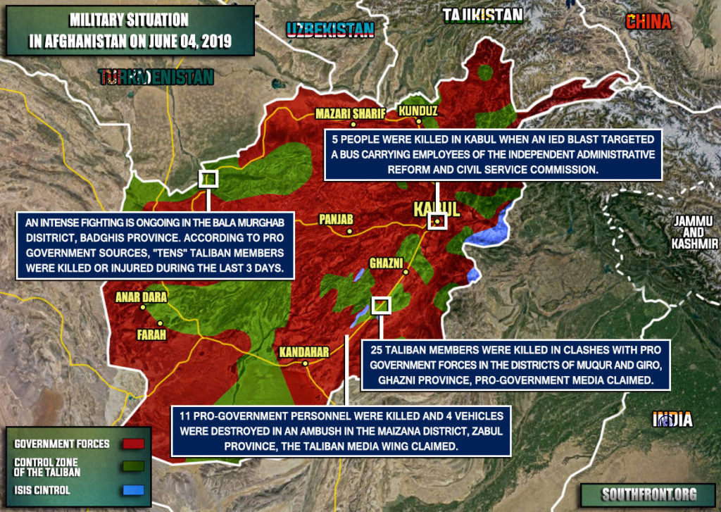 Military Situation In Afghanistan On June 4, 2019 (Map Update)