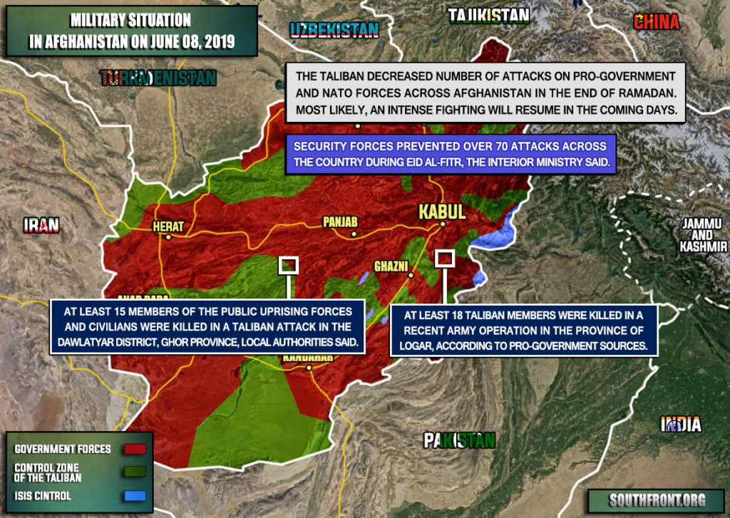 Military Situation In Afghanistan On June 8, 2019 (Map Update)