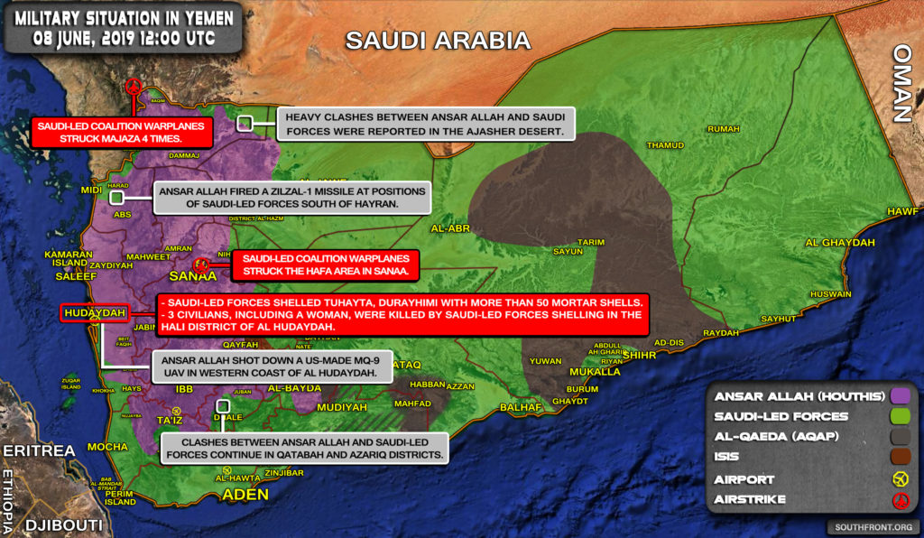 Military Situation In Yemen On June 8, 2019 (Map Update)