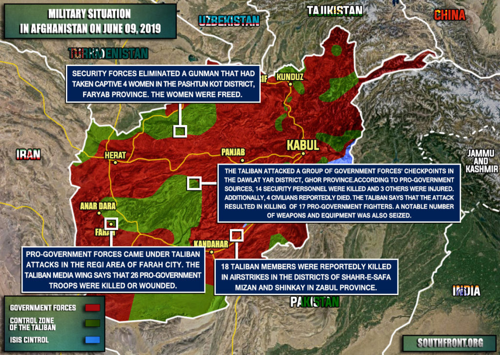 Military Situation In Afghanistan On June 9, 2019 (Map Update)