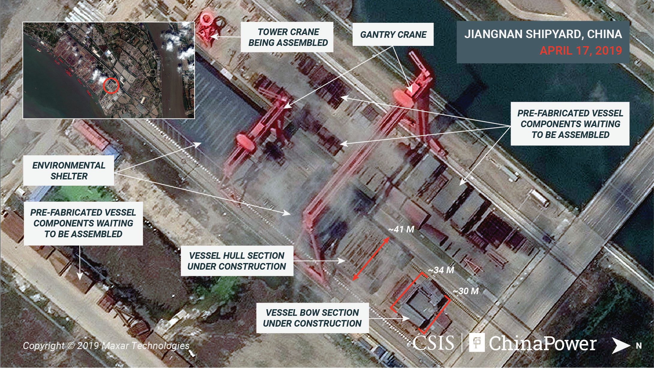 Satellite Imagery Shows Three Chinese Aircraft Carriers Simultaneously