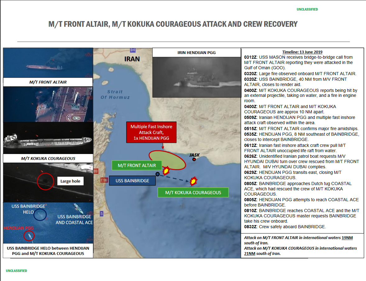 Pentagon Released More 'Evidence' To Support Claims That Iran Was Behind Oil Tanker Attack