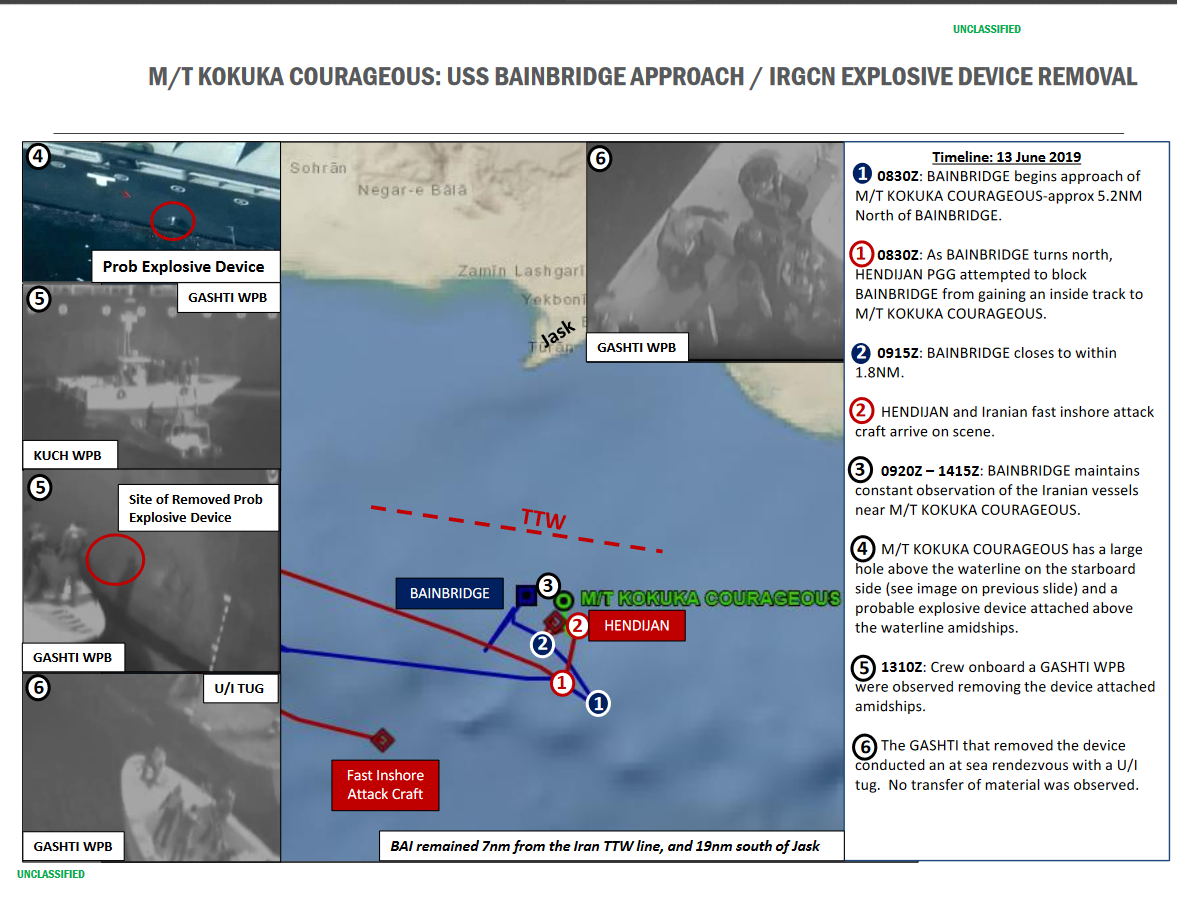 Pentagon Released More 'Evidence' To Support Claims That Iran Was Behind Oil Tanker Attack