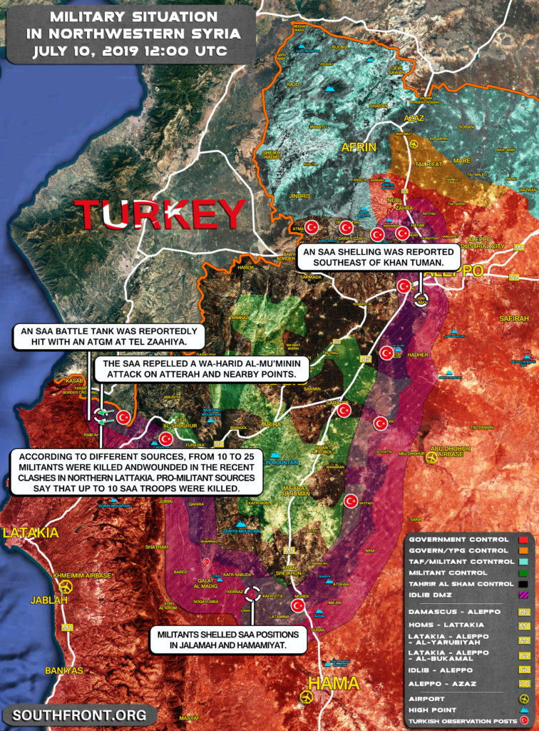 Russian And Syrian Warplanes Pound Militnats In Idlib Zone After Yesterday's Clashes For Atterah