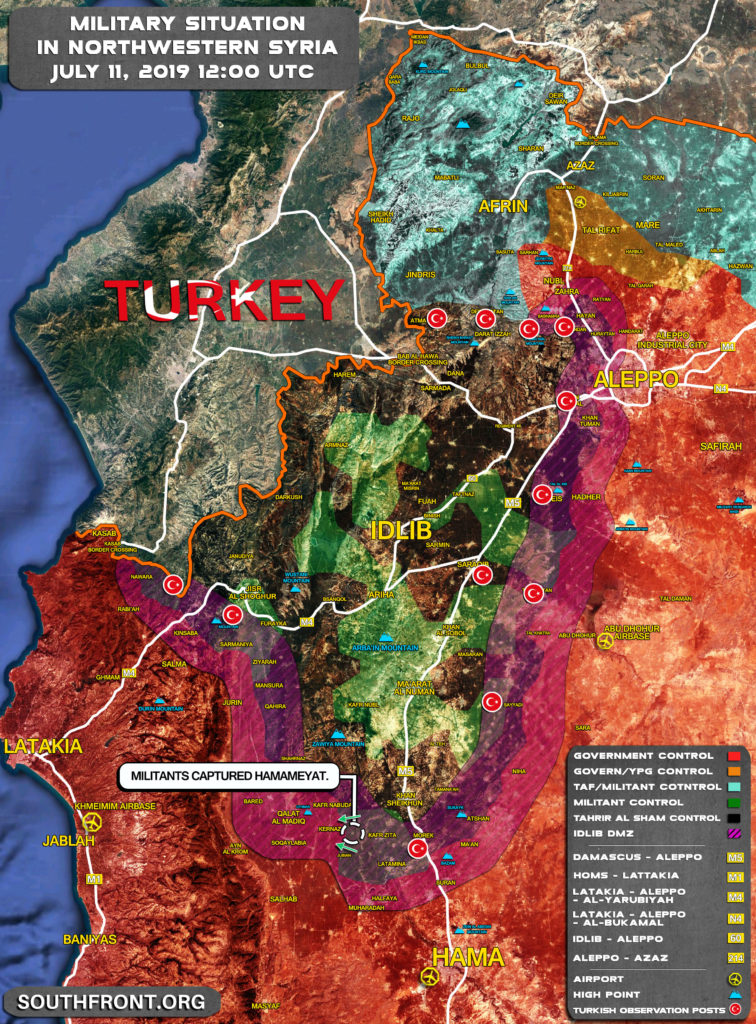 Syrian Army Launches Attack To Retake al-Hamameyat From Militants (Map)