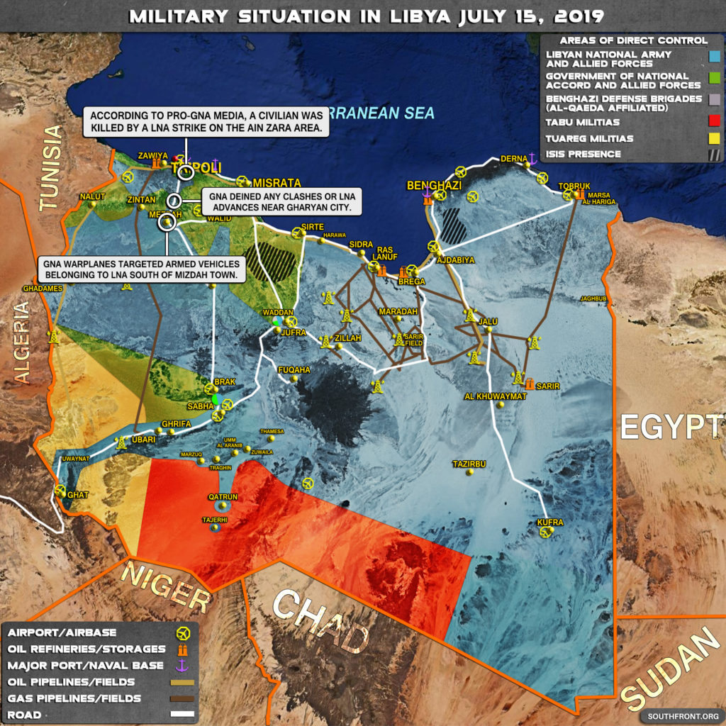 Military Situation In Libya On July 15, 2019 (Map Update)