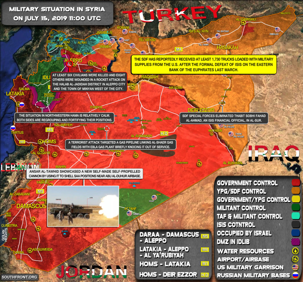 Military Situation In Syria On July 15, 2019 (Map Update)