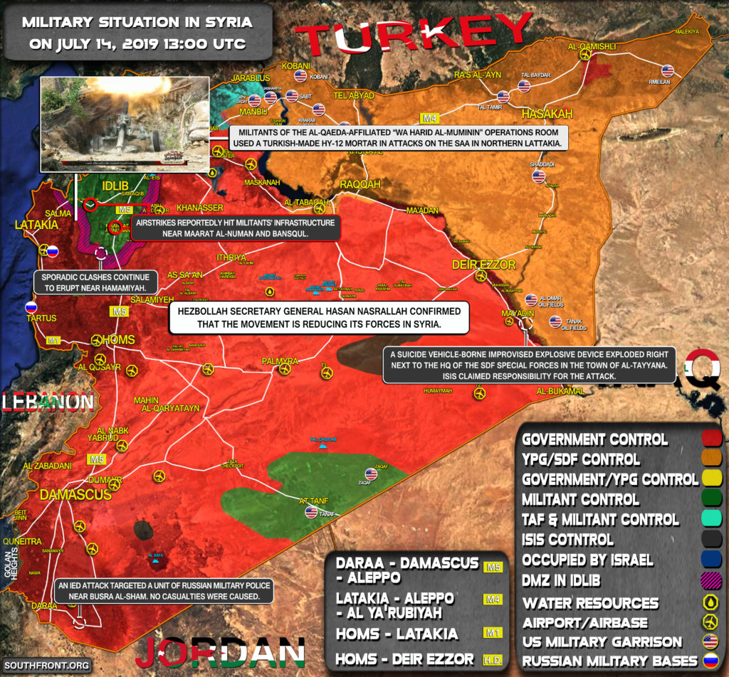 Military Situation In Syria On July 14, 2019 (Map Update)