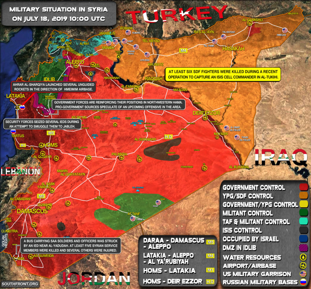 Military Situation In Syria On July 18, 2019 (Map Update)