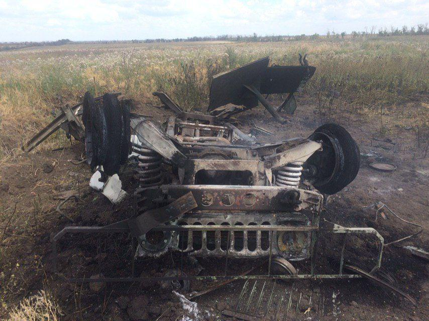 In Photos: Humvee Of Ukrainian Armed Forces Destroyed At Contact Line With DPR Forces