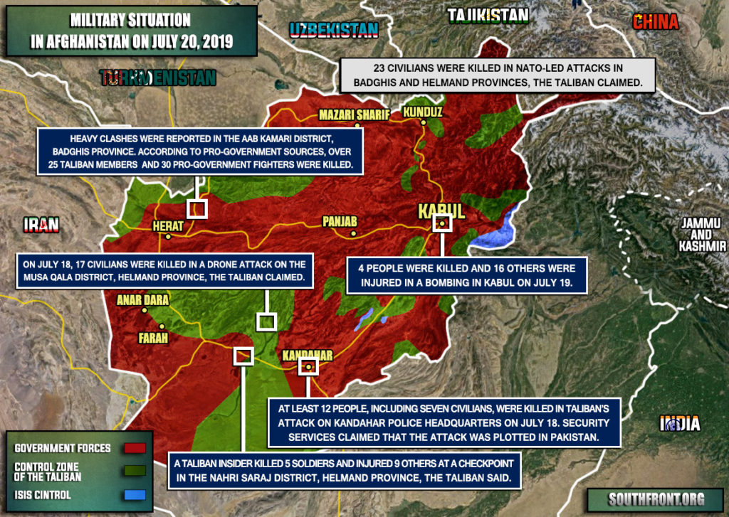 Military Situation In Afghanistan On July 20, 2019 (Map Update)