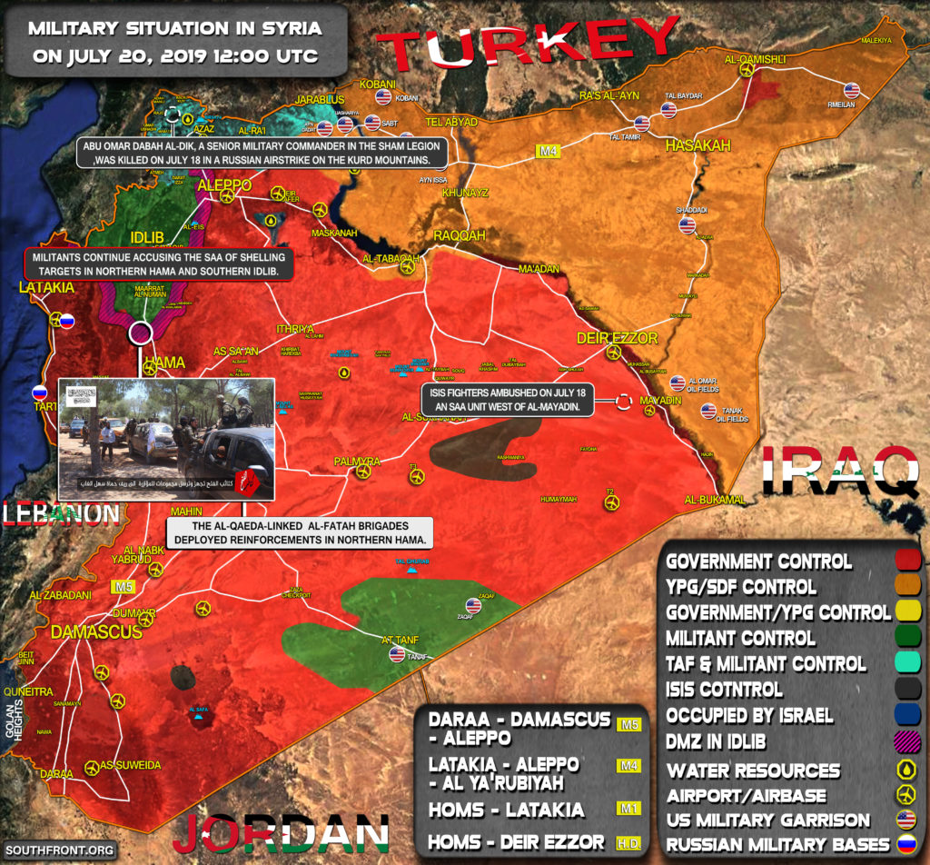 Military Situation In Syria On July 20, 2019 (Map Update)