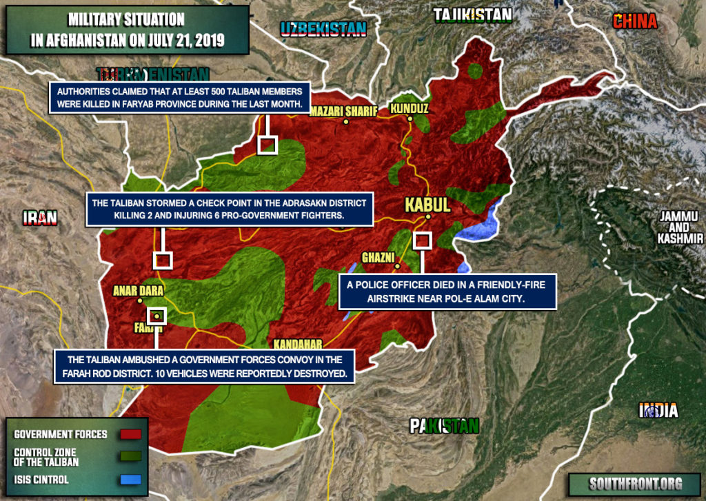 Military Situation In Afghanistan On July 21, 2019 (Map Update)