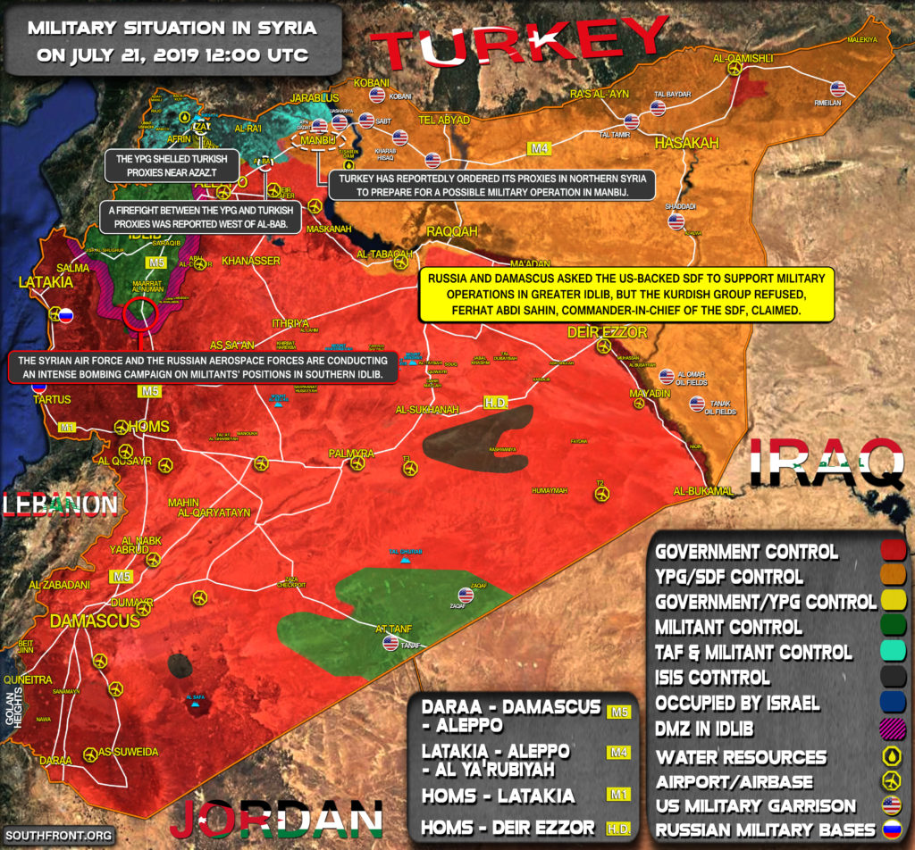 Military Situation In Syria On July 21, 2019 (Map Update)