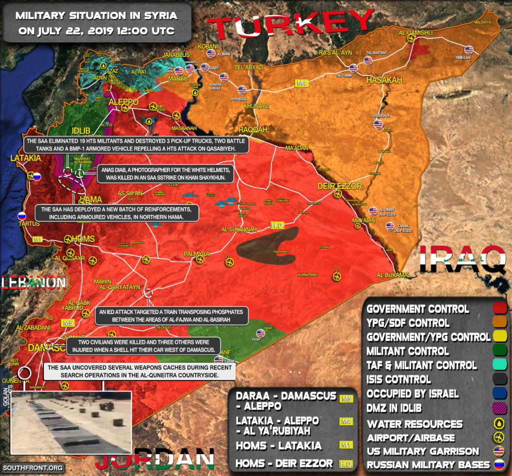 Military Situation In Syria On July 22, 2019 (Map Update)