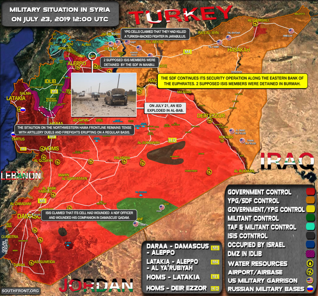 Military Situation In Syria On July 23, 2019 (Map Update)