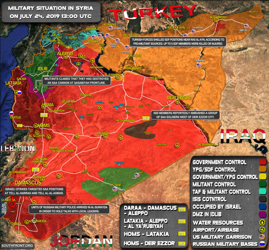 Military Situation In Syria On July 24, 2019 (Map Update)