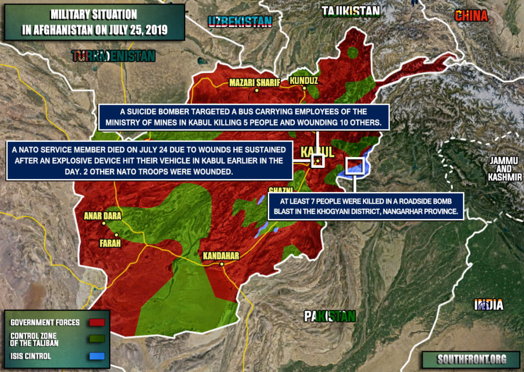 Military Situation In Afghanistan On July 25, 2019 (Map Update)