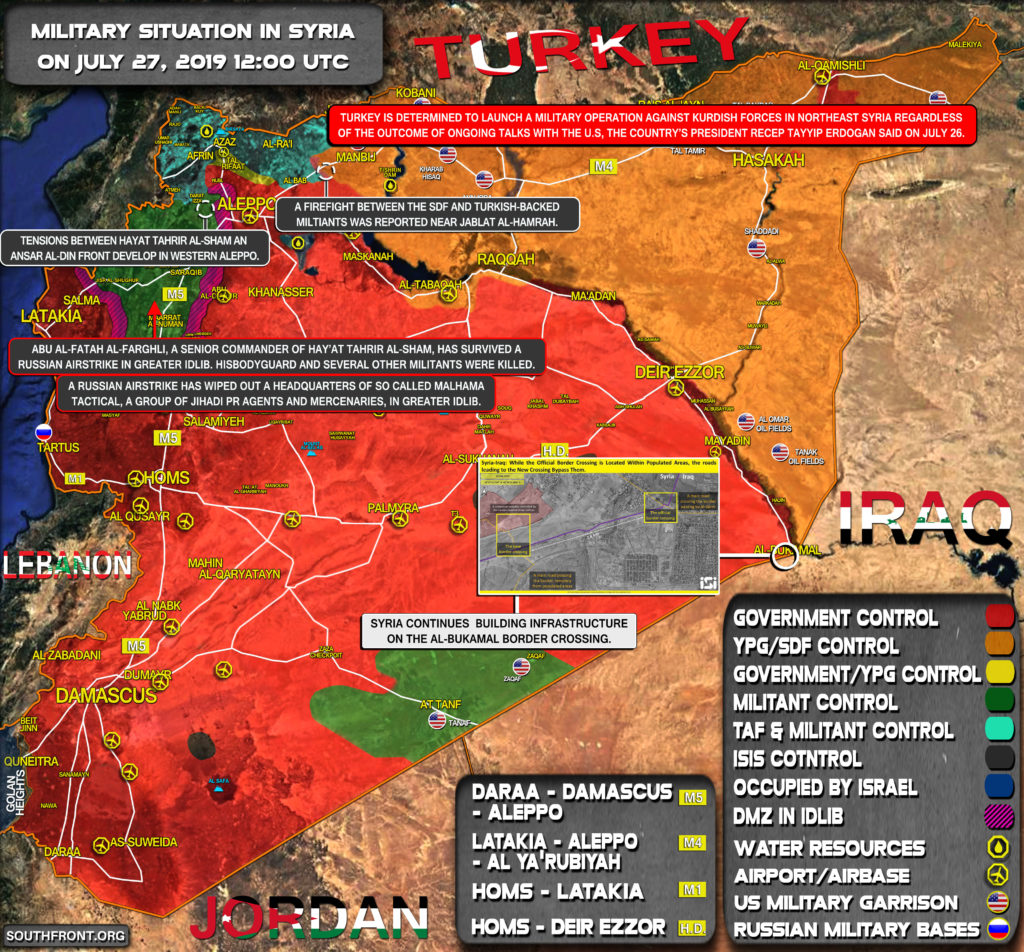 Military Situation In Syria On July 27, 2019 (Map Update)