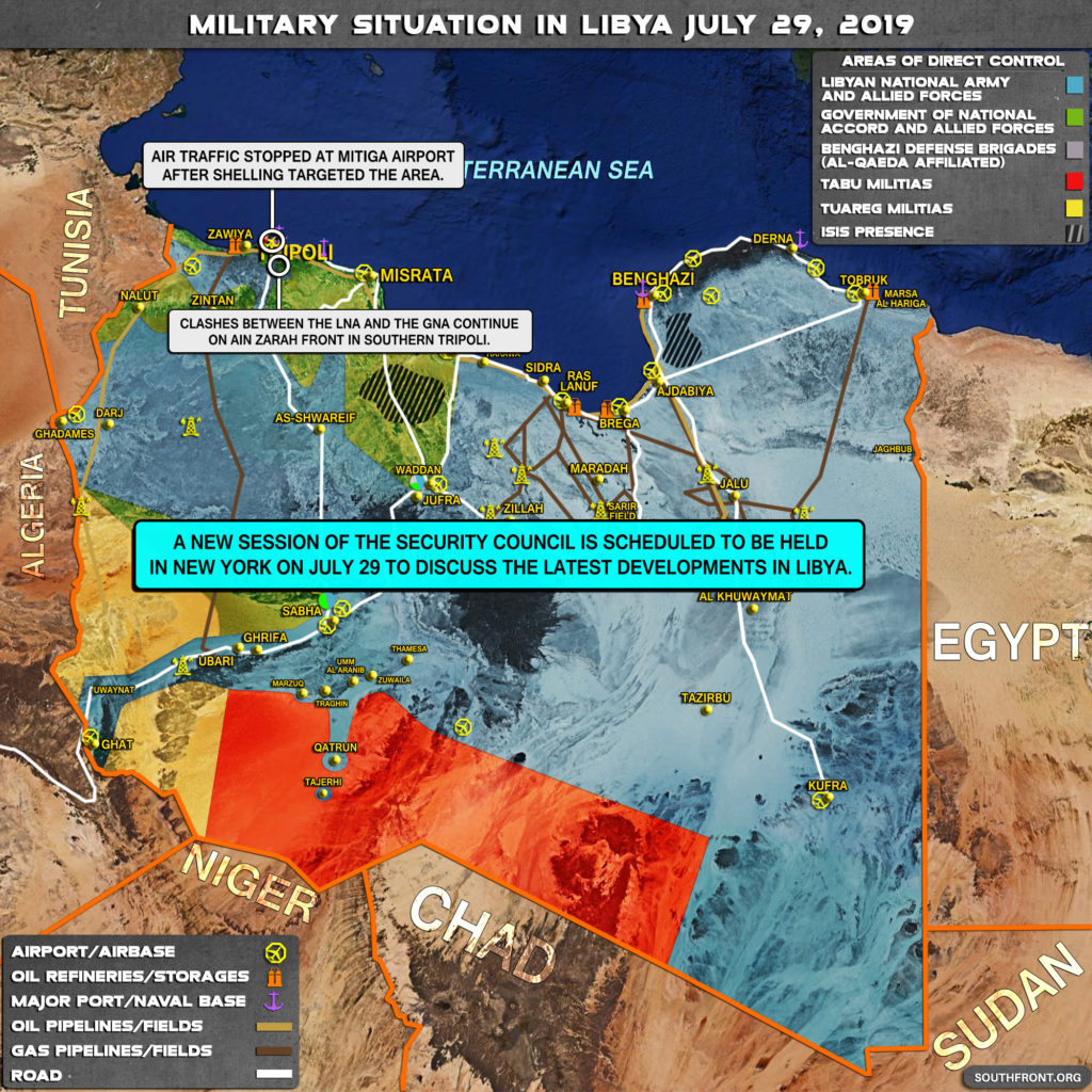 Military Situation In Libya On July 29, 2019 (Map Update)