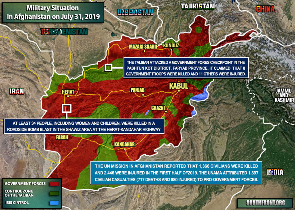 Military Situation In Afghanistan On July 31, 2019 (Map Update)