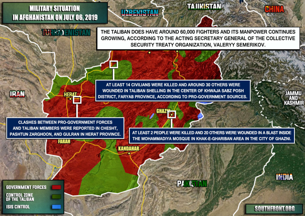 Military Situation In Afghanistan On July 6, 2019 (Map Update)