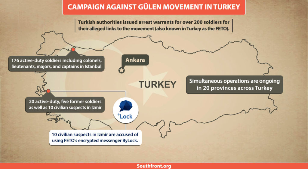 Turkish Authorities Issued Arrest Warrants For Over 200 Soldiers Allegedly Linked To Gulen Movement