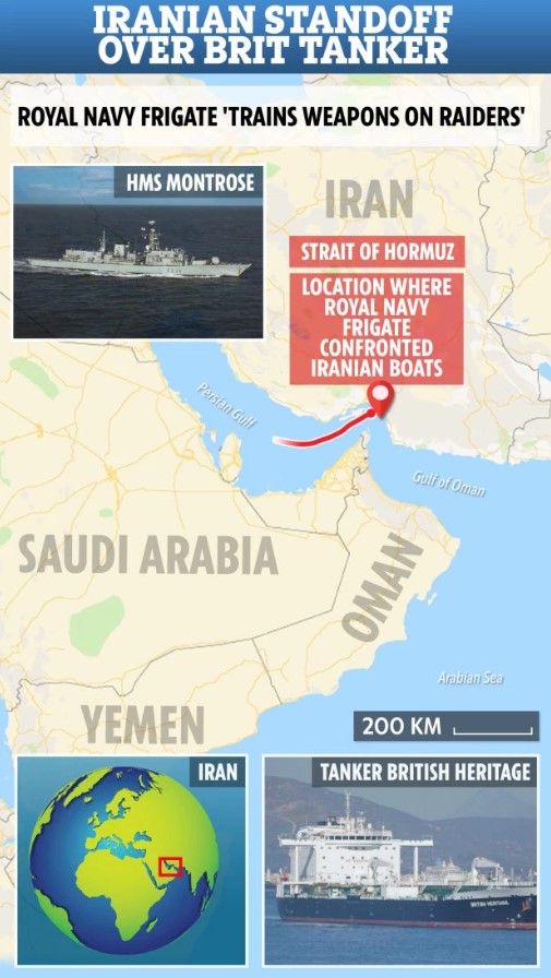 U.K. Claims Iran's Revolutionary Guards Tried To Stop British Tanker In Persian Gulf