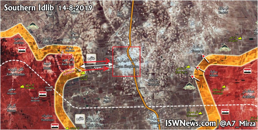 Government Forces Liberated 4 Villages Amid Push Towards Khan Shaykun