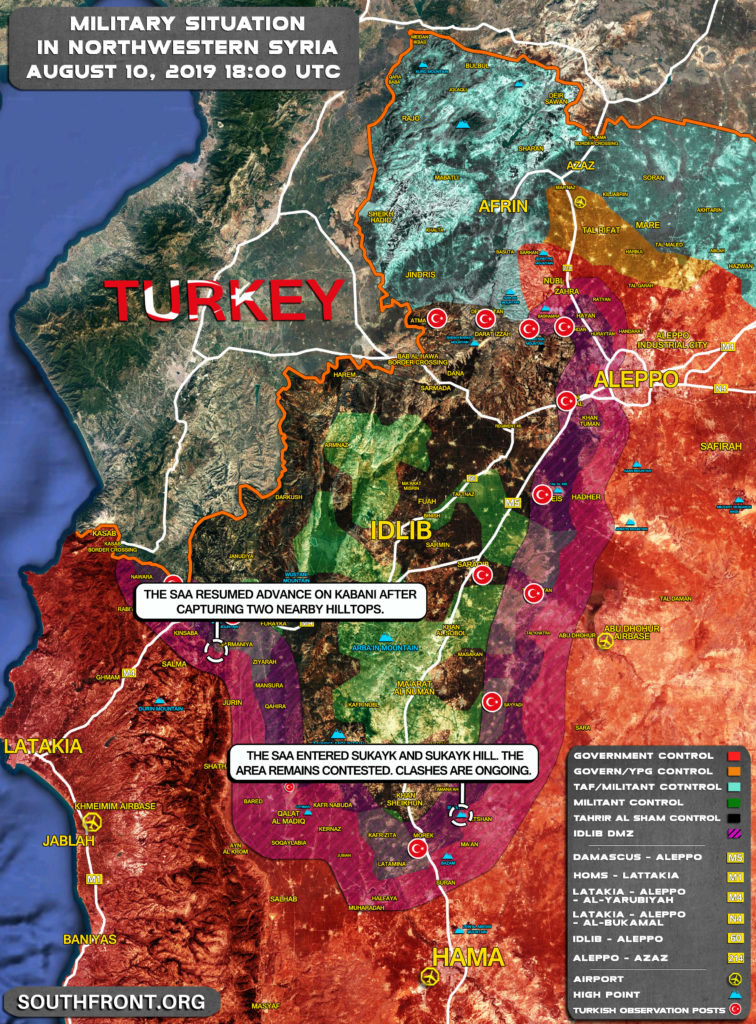 Map Update: Fierce Clashes Ongoing In Sukayk Area In Southern Idlib