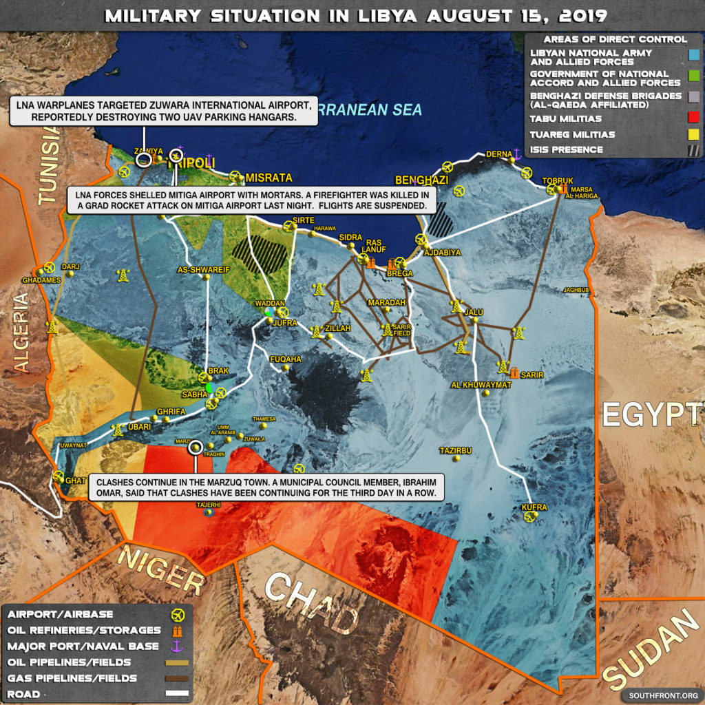 Military Situation In Libya On August 15, 2019 (Map Update)