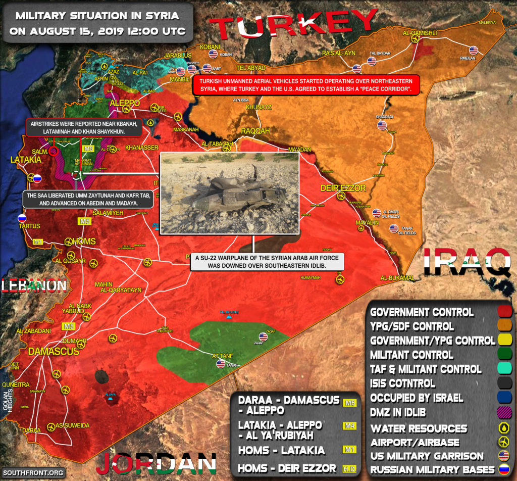 Military Situation In Syria On August 15, 2019 (Map Update)