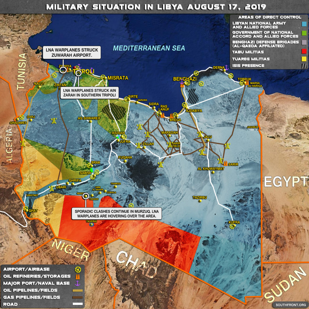 Military Situation In Libya On August 17, 2019 (Map Update)