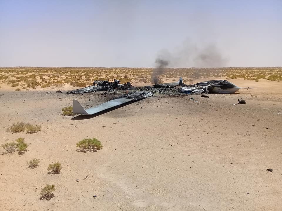 In Photos: GNA Shoots Down Wing Loong II Combat Drone Over Misrata