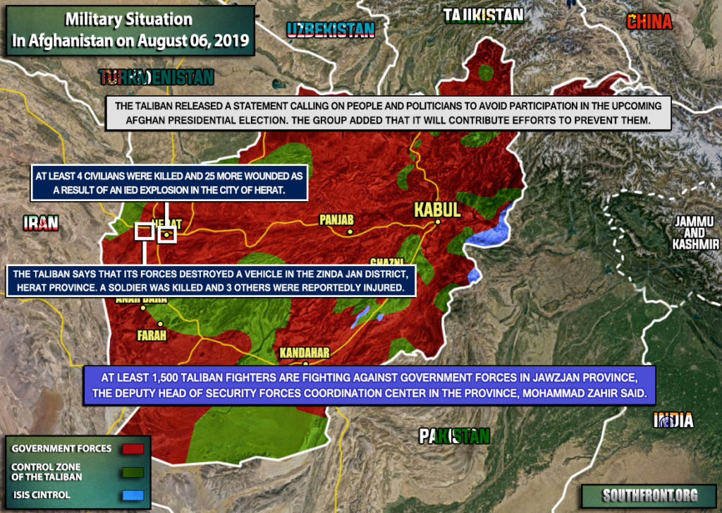 Military Situation In Afghanistan On August 6, 2019 (Map Update)