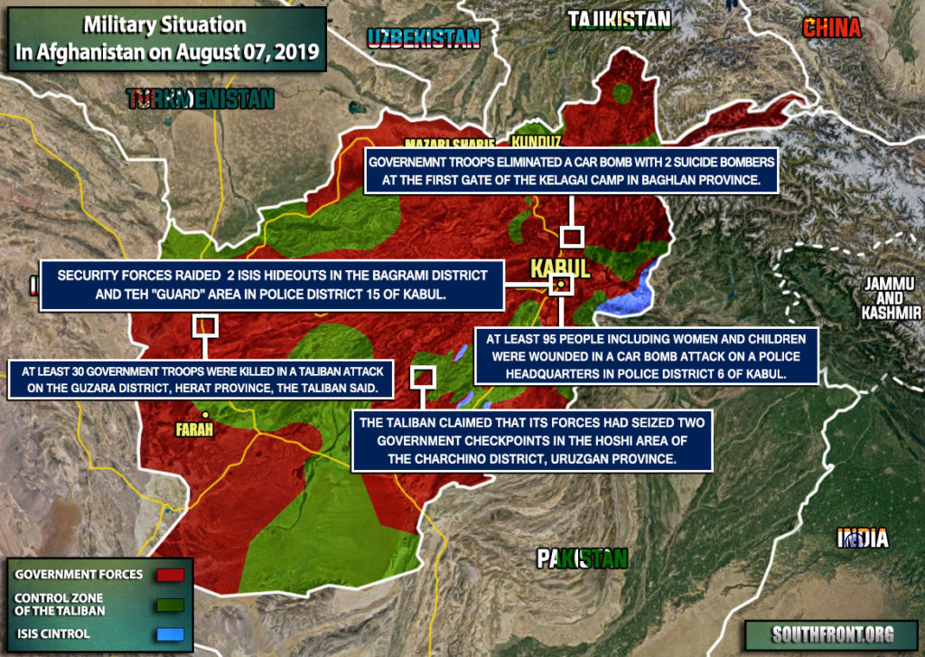 Military Situation In Afghanistan On August 7, 2019 (Map Update)