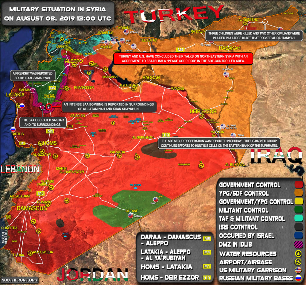 Military Situation In Syria On August 8, 2019 (Map Update)