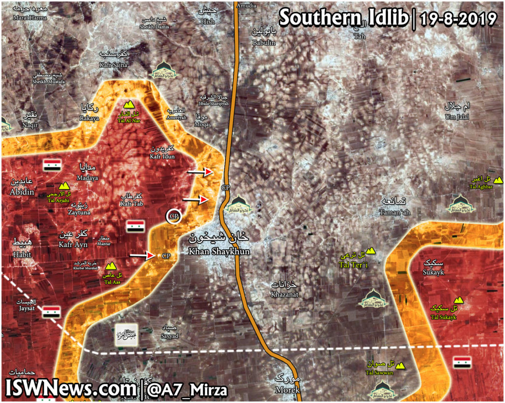 Map Update: Syrian Army Moves Closer To Khan Shaykhun