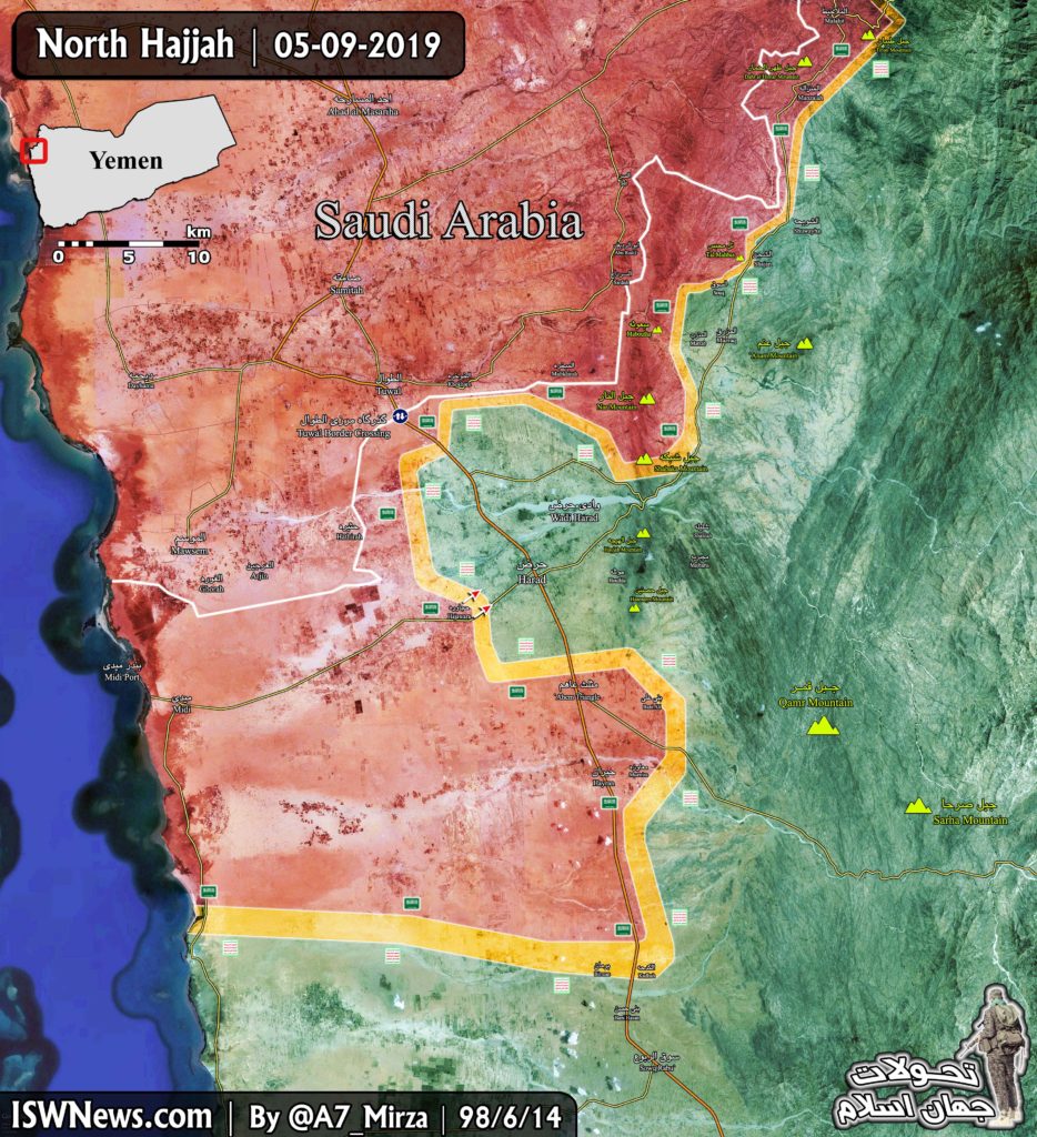 Saudi-led forces Make Fierce Attempt To Encircle Harad In Northwestern Yemen (Map)