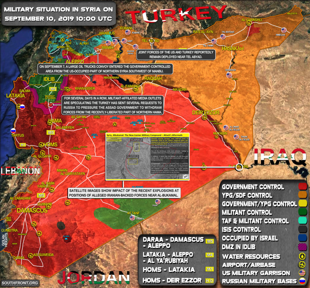 Military Situation In Syria On September 10, 2019 (Map Update)