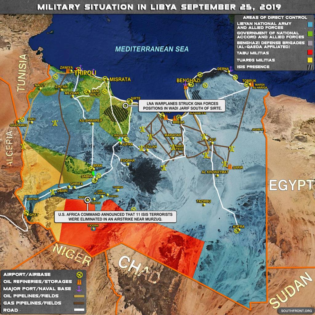 Map Update: Military Situation In Libya On September 25, 2019