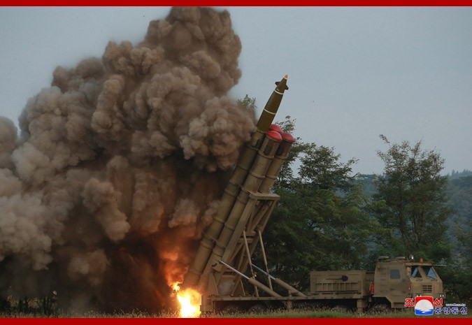 North Korea Carries Out Multiple Rocket Launcher Test, 2nd One In Two Weeks (Photographs)